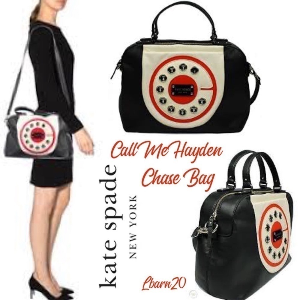 Kate Spade Call Me Chase Telephone Dial Tote Weekender Bag Purse Hayden Novelty - Picture 15 of 15